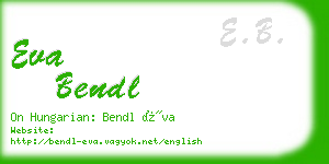 eva bendl business card